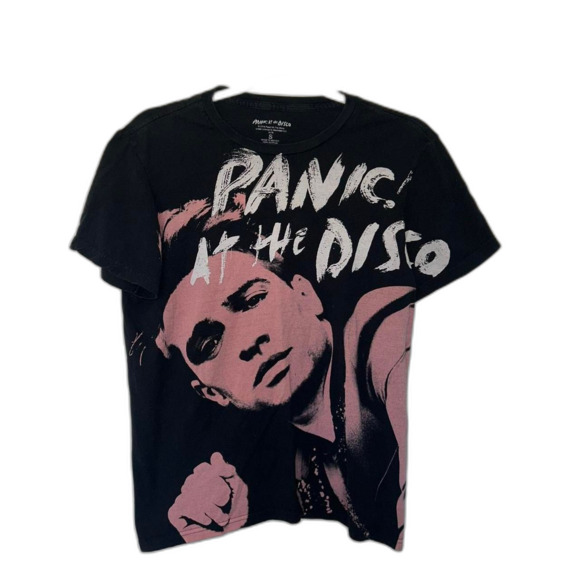 Panic at the Disco Black Graphic T-shirt Men's Size Small Band Tee Graphic Music - Picture 1 of 4